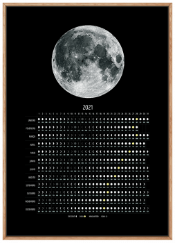 Quadro Decorativo Calendário Lunar 2021